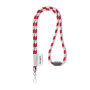 Polyester 2-kleurige koord-lanyard met full color label