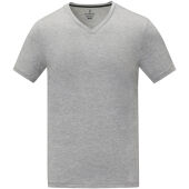 Somoto Heren T-shirt met V-hals en korte mouwen - Gemêleerd grijs - XS