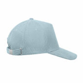 WALE - 5 panelen corduroy baseballcap - Babyblauw