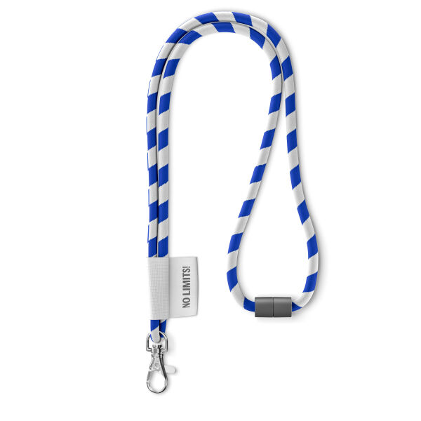 Polyester 2-kleurige koord-lanyard met full color label Polyester 2-kleurige koord-lanyard met full color label