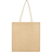 Juta jute draagtas van 300 g/m² 7 l - Natuur/Wit