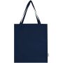 Madras draagtas van 140 g/m² GRS gerecycled katoen met 12L - Marineblauw