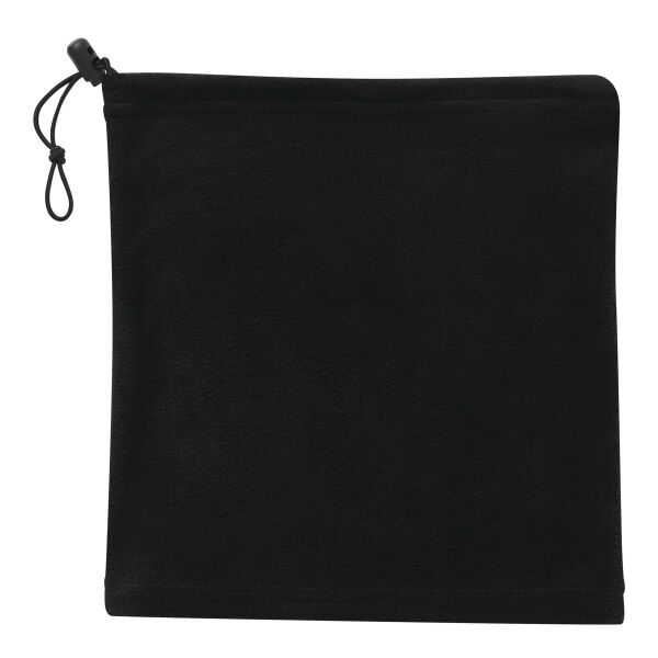 VARIOUS - Muts/ sjaalcombinatie van fleece zwart VARIOUS - Muts/ sjaalcombinatie van fleece zwart
