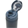 Theron 800 ml RCS enkelwandige gerecyclede roestvrijstalen waterfles, een deksel met dubbele functie en een uitklapbaar rietj - Marineblauw Theron 800 ml RCS enkelwandige gerecyclede roestvrijstalen waterfles, een deksel met dubbele functie en een uitklapbaar rietj - Marineblauw