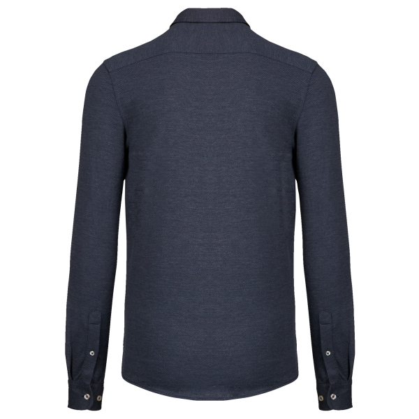 Jacquard overhemd lange mouwen Jacquard blue S Jacquard overhemd lange mouwen Jacquard blue S