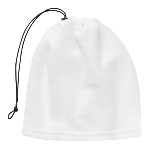 VARIOUS - Muts/ sjaalcombinatie van fleece wit VARIOUS - Muts/ sjaalcombinatie van fleece wit