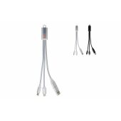 2-in-1 Oplaadkabel USB-A/C naar USB-C & Lightning Aluminium - Zwart 2-in-1 Oplaadkabel USB-A/C naar USB-C & Lightning Aluminium - Zwart