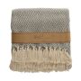 JENS Living Recycled Cotton Plaid Visgraat Grijs