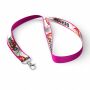Polyester keycord met gesublimeerde satijnen overlay