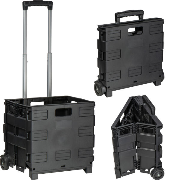 Inklapbare boodschappentrolley