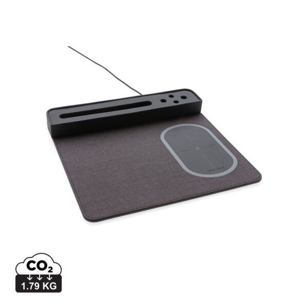 Air muismat met 5W draadloze oplader en USB Air muismat met 5W draadloze oplader en USB