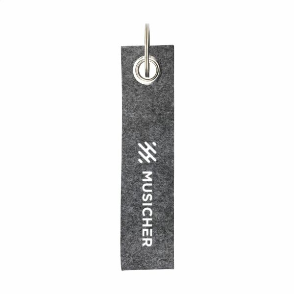 GRS RPET Felt Keyring Schlüsselanhänger - grau GRS RPET Felt Keyring Schlüsselanhänger - grau