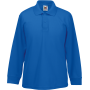 65/35 Polo met lange mouwen Royal Blue 3-4 jaar