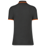 Herenpolo met korte mouwen en contrasterende bies Dark Grey / Orange S