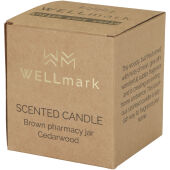 Wellmark Let 's Get Cozy geurkaars - cederhoutgeur - Amber gemêleerd