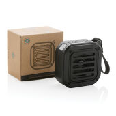 3W RCS gerecycled plastic draadloze Sunwave solar speaker, zwart
