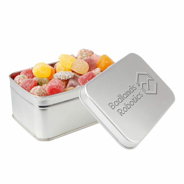 Rechthoekig blik met embossing Zilver Tum Tum Rechthoekig blik met embossing Zilver Tum Tum