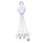 6-in-1 oplaadkabel met licht REEVES-PUHALANI SWITCH - zilver, wit 6-in-1 oplaadkabel met licht REEVES-PUHALANI SWITCH - zilver, wit