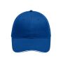 6 Panel Brushed Sandwich Cap royal/white one size
