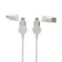 Oakland 1.2meter RCS rplastic 6-in-1 fast charging 45W kabel, wit