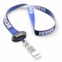Polyester sublimatie lanyard met ovale badge reel met logo