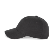 Biologisch katoenen pet met 6 panelen - K-up Gold Label Black One Size Biologisch katoenen pet met 6 panelen - K-up Gold Label Black One Size