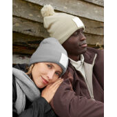 Appliqué Patch Beanie - Black/White - One Size