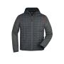 Men's Knitted Hybrid Jacket grey-melange/anthracite-melange S