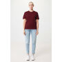 IQONIQ Sierra lichtgewicht gerecycled katoen t-shirt, bordeauxrood (XXS)
