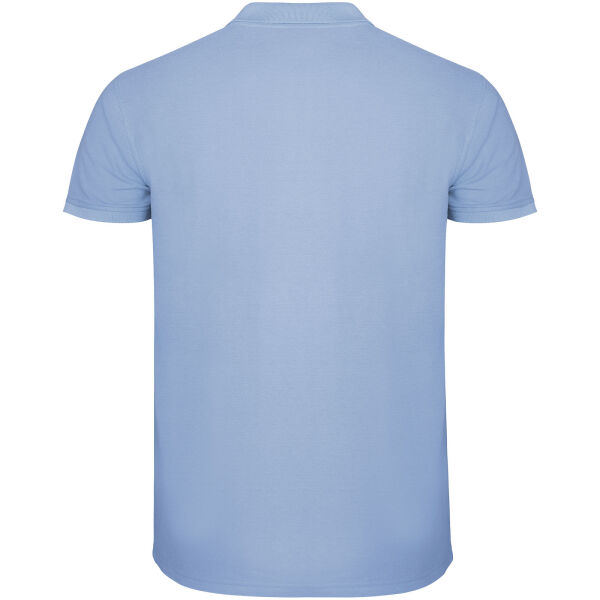 Star short sleeve men's polo - Sky blue - XL