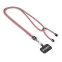 Crossbody, trendy duotone lanyard telefoonhouder van polyester Crossbody, trendy duotone lanyard telefoonhouder van polyester