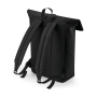 Rugzak met roll-top van mat polyurethaan Black One Size
