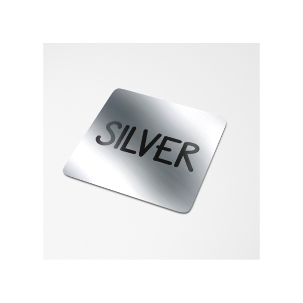 Vinyl Sticker Vierkant 20x20mm - Zilver