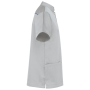 Herenoverhemd van polykatoen met drukknopen Snow Grey 5XL