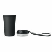 NAKANO - Gerecycled stalen beker 400ml - Zwart