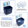 Brisby Koelbox - Frigobox - 22L - Blauw - Tot maximaal 40 uur isolatie - Incl. 4 dikke koelelementen van 450ml - Temperatuur veilige sluiting - Nieuw ontwerp met koelelementen vergrendeld in deksel