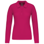 Piqué-damespolo lange mouwen Fuchsia XS Piqué-damespolo lange mouwen Fuchsia XS