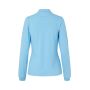 Poloshirt met lange mouw | stretch | dames - Lichtblauw, M