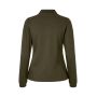 Poloshirt met lange mouw | stretch | dames - Olijf, XS