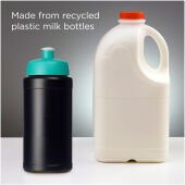 Baseline gerecyclede sportfles van 500 ml - Zwart/Aquablauw Baseline gerecyclede sportfles van 500 ml - Zwart/Aquablauw