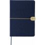 Gerecycled vilt notitieboek (A5) Dario blauw