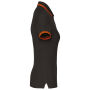 Damespolo met korte mouwen en contrasterende bies Dark Grey / Orange XS