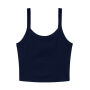Women's Micro Rib Spaghetti Strap Tank - Solid Navy Blend - 2XL
