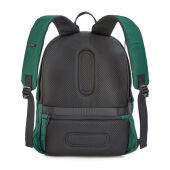 Bobby Soft, anti-diefstal rugzak, forest green, zwart