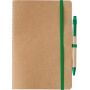 Gerecycled kartonnen notitieboekje (A5) Theodore groen