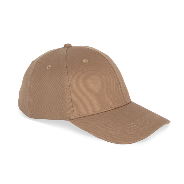 Ecologische uniseks pet met 6 panelen Dark camel One Size Ecologische uniseks pet met 6 panelen Dark camel One Size