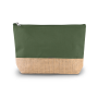 Etui van katoencanvas en jute Dusty Light Green / Natural One Size