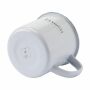 Retro Emaille Mok 350 ml - wit/zwart