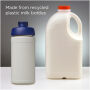 Baseline 500 ml gerecyclede drinkfles met klapdeksel - Naturel/Blauw