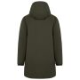 Duurzaam waterdicht uniseks jasje met sherpavoering organic khaki XS